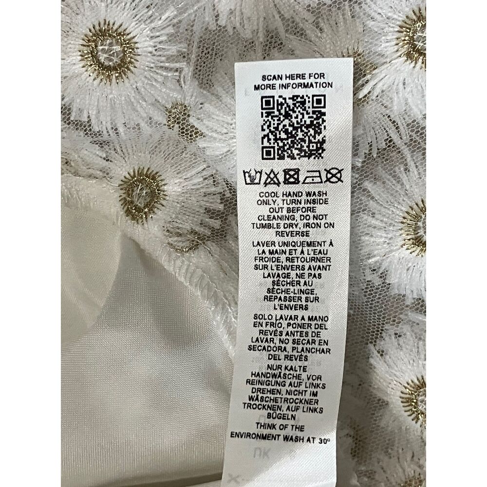 ASOS EDITION Ivory Embroidered Daisy Midi Dress UK 8 / US 4 – NWT Puff Sleeve - Picture 11 of 13